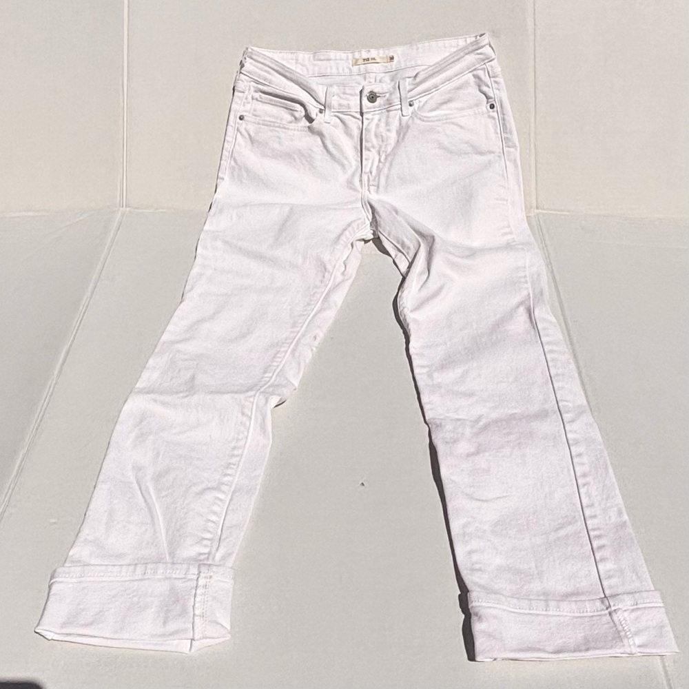LEVIS 712 Slim White Denim MidRise  Jeans 
Size 30